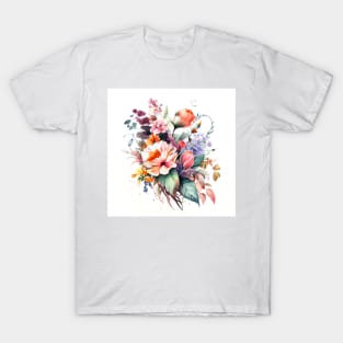 Watercolor Bouquet of wildflowers T-Shirt